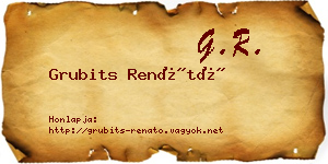 Grubits Renátó névjegykártya